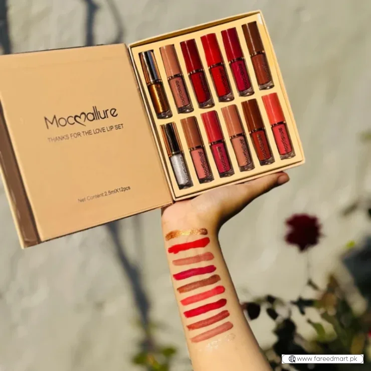 12 Pcs Mocallure Matte Liquid Lipstick Set | High-Pigment, Waterproof & Long-Lasting