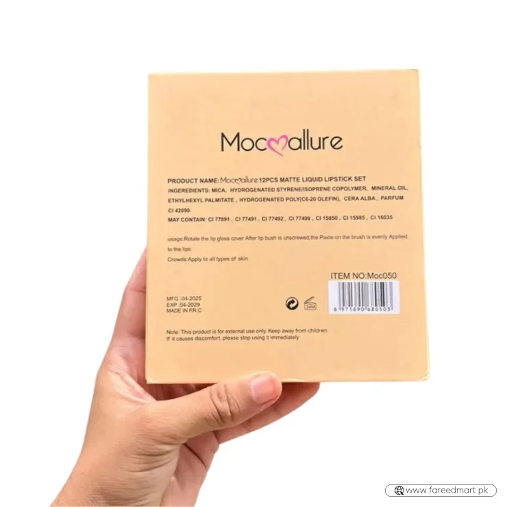 12 Pcs Mocallure Matte Liquid Lipstick Set | High-Pigment, Waterproof & Long-Lasting