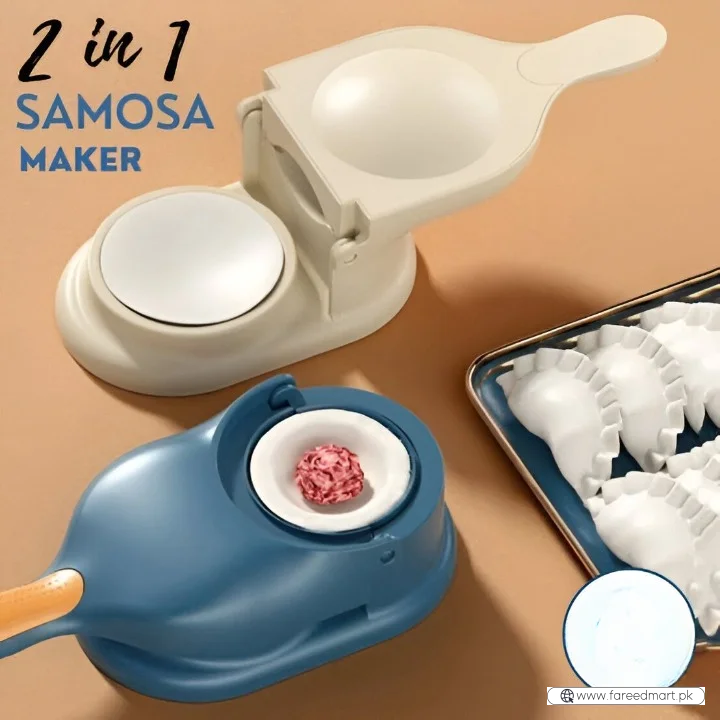 2-in-1 Dumpling & Samosa Maker | Mini Manual Tortilla & Dough Press | Random Colors