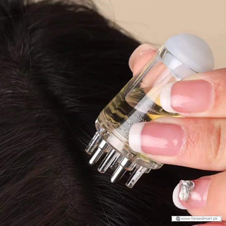 2-in-1 Scalp Root Hair Oil Applicator Comb | Hair Growth & Scalp Care Massage Tool