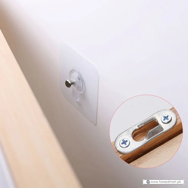 4 PCs Punch-Free Screw Hanger | Non-Marking Wall Hook Stickers | Heavy-Duty Picture & Decor Holder