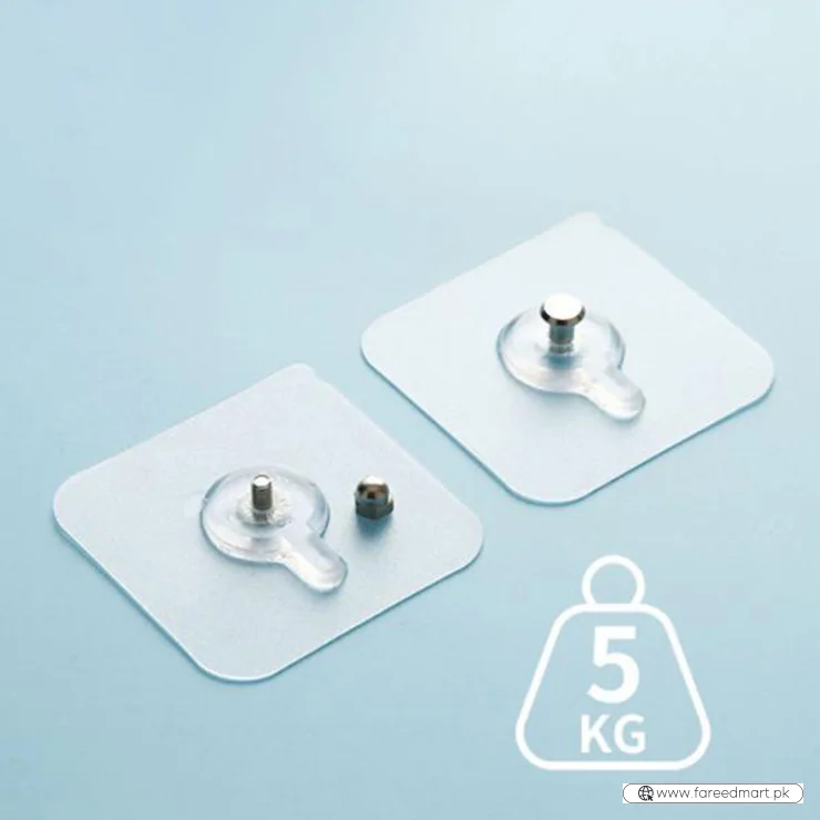 4 PCs Punch-Free Screw Hanger | Non-Marking Wall Hook Stickers | Heavy-Duty Picture & Decor Holder