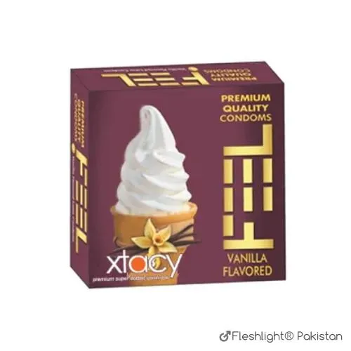 Xtacy Feel Premium Quality Vanilla Flavored Condoms