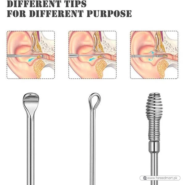 6-Piece Ear Wax Cleaning Kit |  Portable & Easy to Use