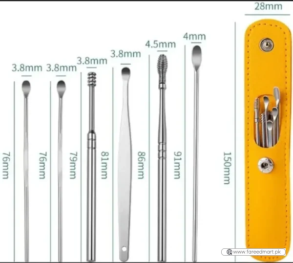6-Piece Ear Wax Cleaning Kit |  Portable & Easy to Use
