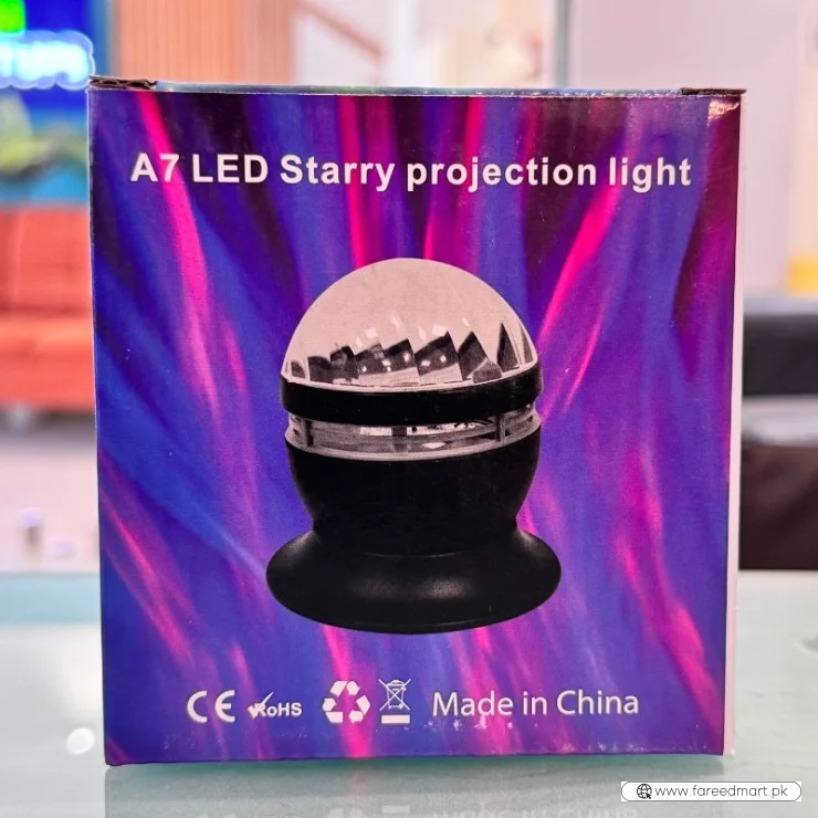 A7 LED Starry Projection Light with Remote Control | USB Galaxy Night Lamp