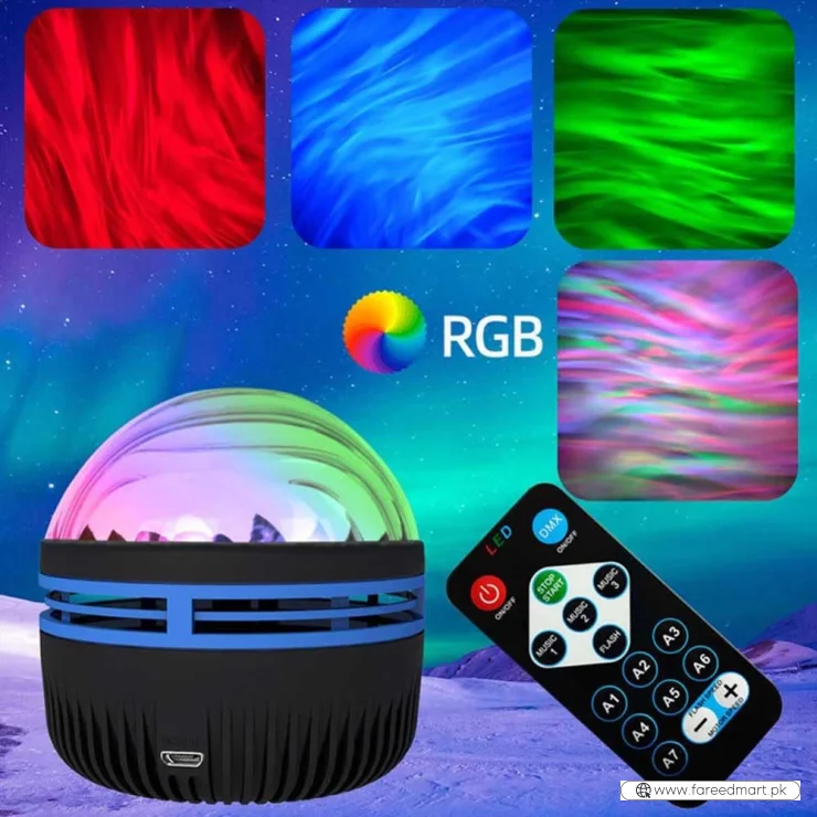 A7 LED Starry Projection Light with Remote Control | USB Galaxy Night Lamp