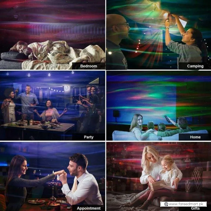 A7 LED Starry Projection Light with Remote Control | USB Galaxy Night Lamp