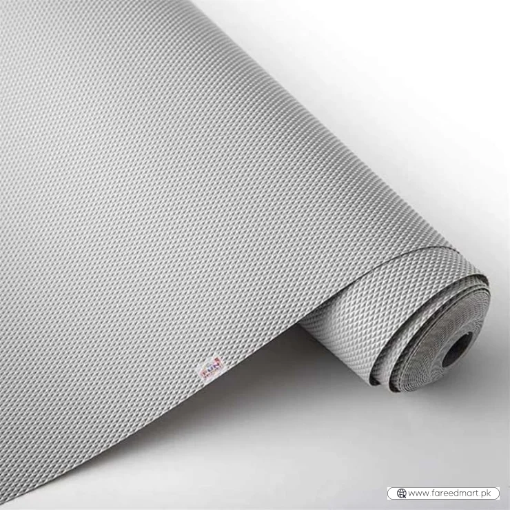 Anti-Slip Fridge & Shelf Mat | Waterproof Washable Liner for Kitchen Drawers Cabinets | Light Grey