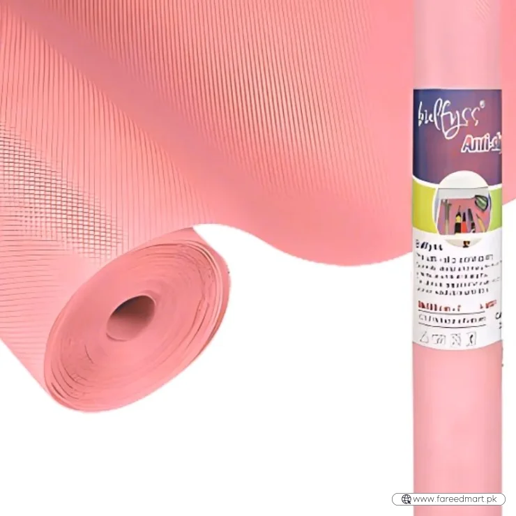 Anti-Slip Fridge & Shelf Mat | Waterproof Washable Liner for Kitchen Drawers Cabinets | Pink