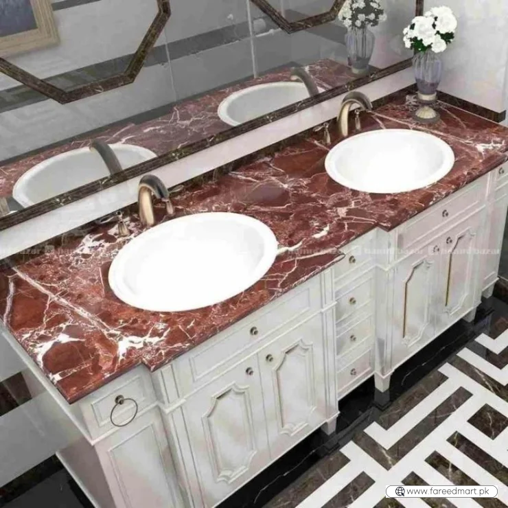 Autumn Brown | Marble Sheet Sticker 60x200cm | Waterproof Self-Adhesive PVC Wallpaper for Furniture Walls