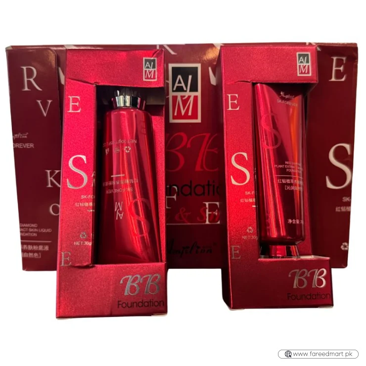 BB Waterproof Liquid Foundation | Full Coverage, Matte Finish, Long-Lasting, Oil-Control | 30g