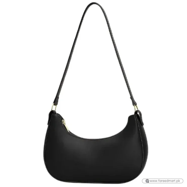 Black Luxury Fashion Hand Bag for Girls & Ladies | Stylish Shoulder & Crossbody Bag | Long Strap