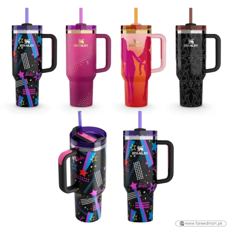 Black Stylish Stanley Barbie Tumbler H2.0 Tumbler 1.18L Limited Edition Double Wall Vacuum Insulated