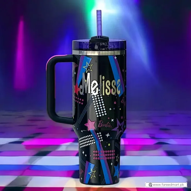 Black Stylish Stanley Barbie Tumbler H2.0 Tumbler 1.18L Limited Edition Double Wall Vacuum Insulated