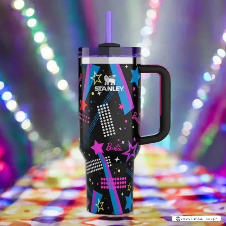 Black Stylish Stanley Barbie Tumbler H2.0 Tumbler 1.18L Limited Edition Double Wall Vacuum Insulated