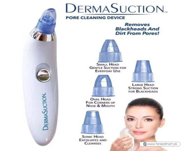 Blackhead Removal Machine | Derma Suction 3 In 1 Black Head Remover Machine | Acne Pimple Pore Cleaner Vacuum Suction Tool