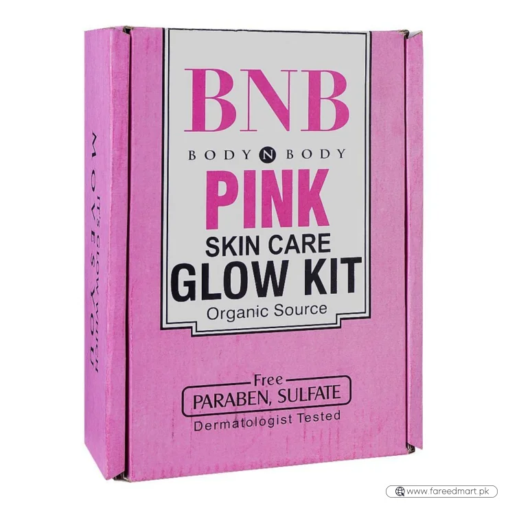 BNB Pink Face Glow Kit | 3-in-1 Skincare Wash Mask SPF Protection Set