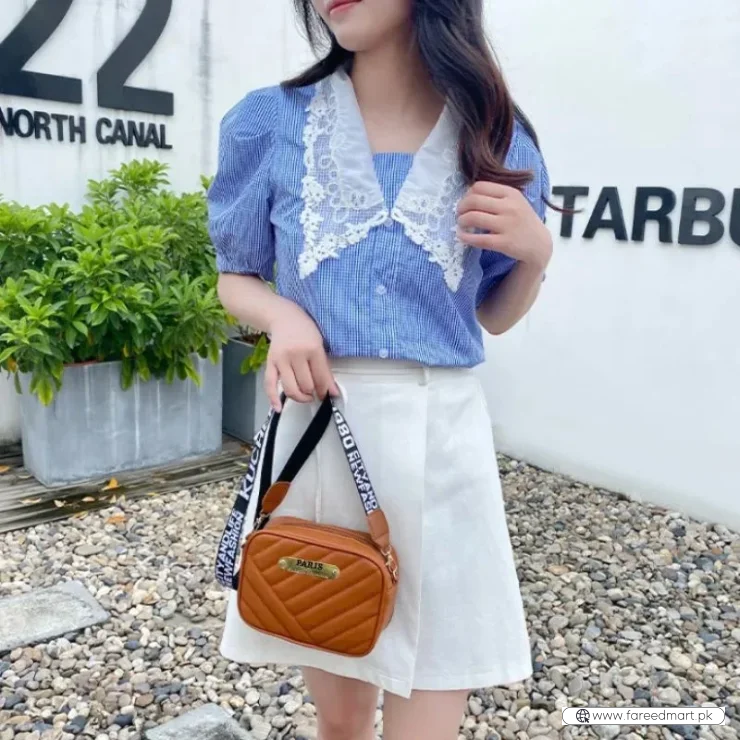 Brown  Leather Handbag for Girls & Women | Stylish Shoulder & Crossbody Bag | Daily Use & Gift