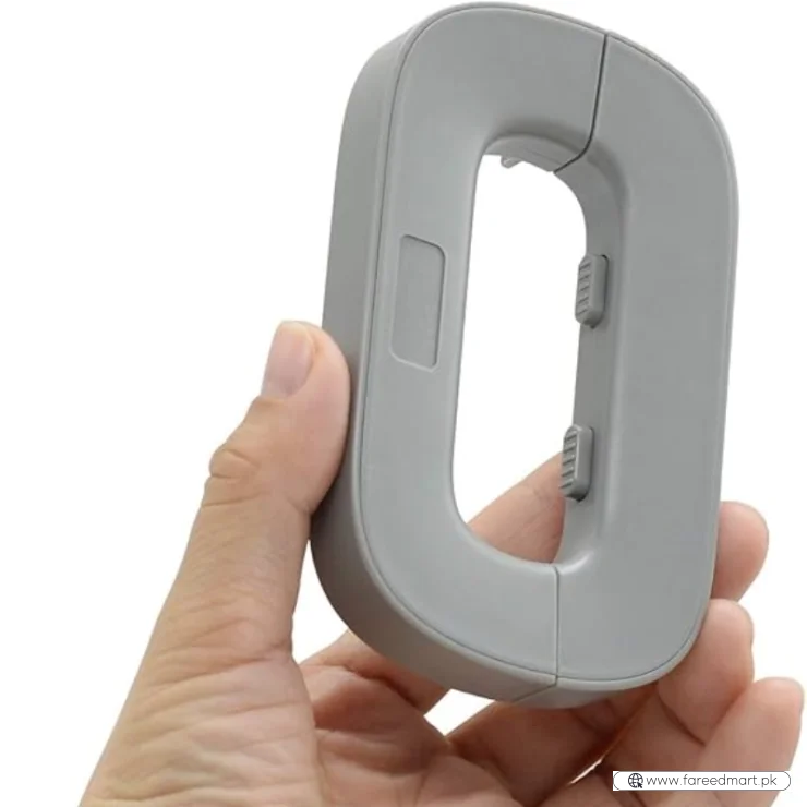 Child Safety Refrigerator Lock | Baby Proof Double Button Fridge Lock White & Grey