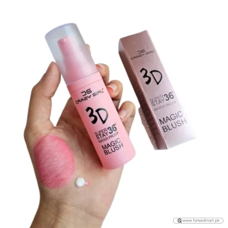 Crazy Girl 36H Magic Waterproof Blush | Long-Lasting 3D Glow Makeup for Girls & Women