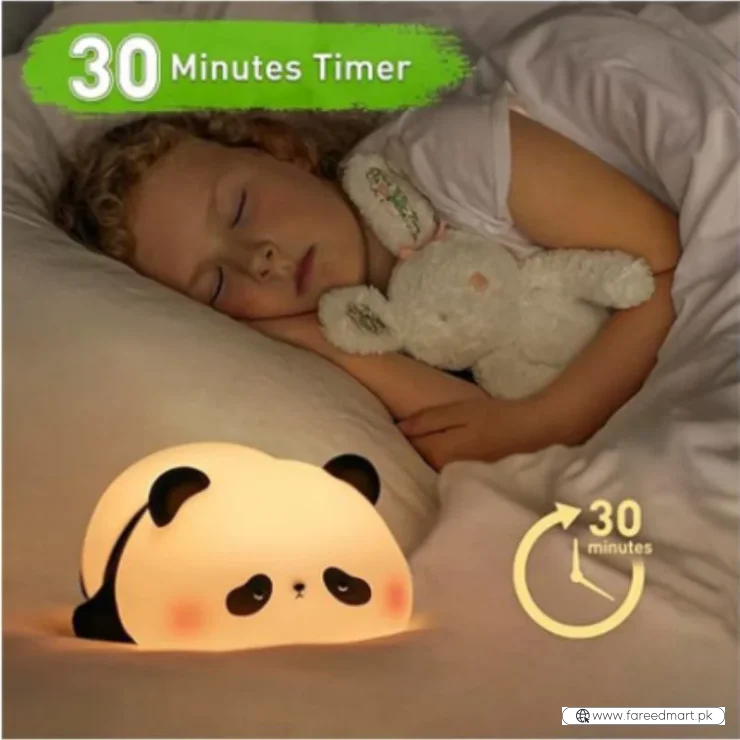 Cute Panda  Soft Silicone LED Animal Bedside Lamp | Tap Control & USB Rechargeable |  Panda Night Light for Kids