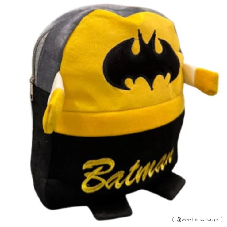 Cute Plush Batman Character Backpack | Stuffed School Bag & Gift for Kids