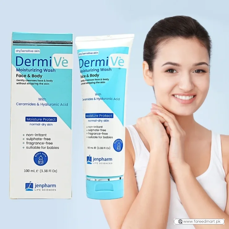 DermiVe Moisturizing Wash Face & Body 100ml | Jenpharm