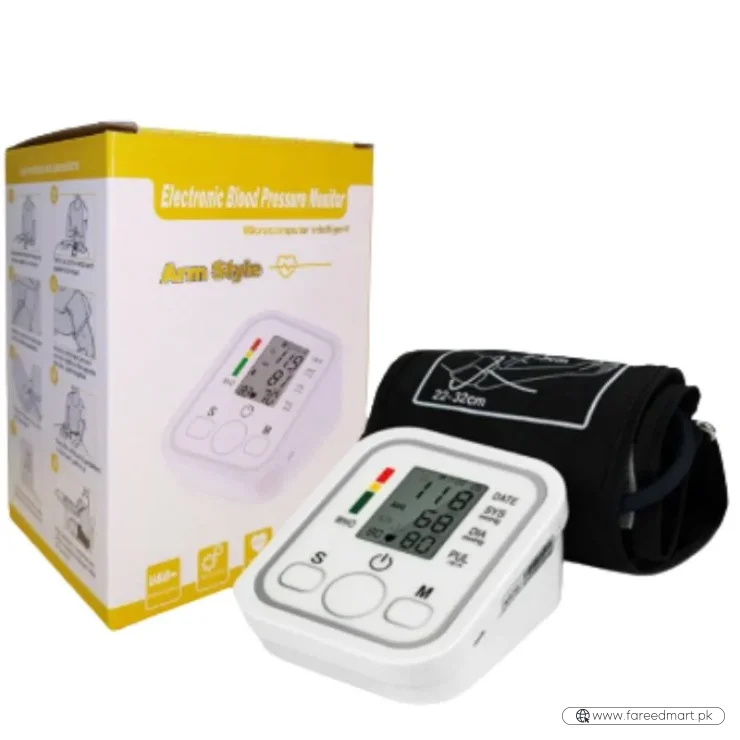 Digital Blood Pressure Monitor | Upper Arm Automatic BP Machine with Large LCD Display, Memory Storage & Voice Function for Home Monitoring