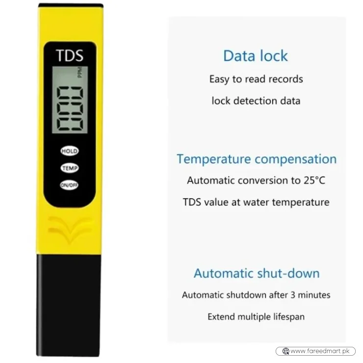 Digital TDS Meter  | LCD Water Quality Tester Pen for Drinking Water, RO Systems & Aquariums
