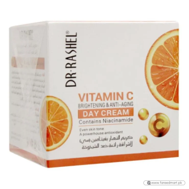 Dr. Rashel Vitamin C Brightening & Anti-Aging DAY Cream | SPF Protection & Radiant Glow Moisturizer (50 g) | Imported