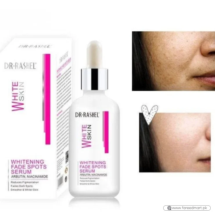 Dr. Rashel Whitening Fade Spots Serum for White Skin | Brightening & Pigmentation Corrector with Arbutin & Niacinamide (50ml) | Imported