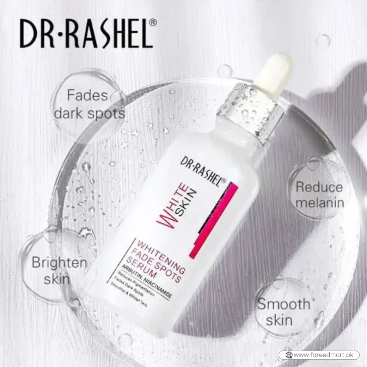 Dr. Rashel Whitening Fade Spots Serum for White Skin | Brightening & Pigmentation Corrector with Arbutin & Niacinamide (50ml) | Imported