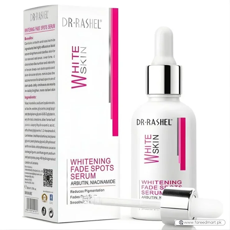 Dr. Rashel Whitening Fade Spots Serum for White Skin | Brightening & Pigmentation Corrector with Arbutin & Niacinamide (50ml) | Imported