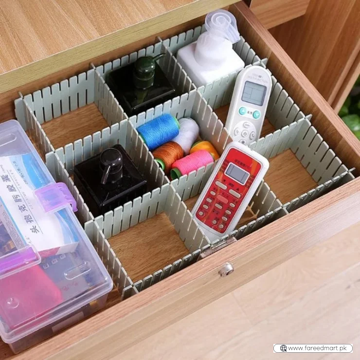 Drawer Organizer Board Storage Box | Adjustable Clapboard Divider Set | 4 Pcs