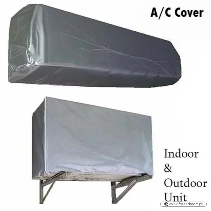 Dust Proof AC Cover Set for 1 Ton | Non-Waterproof Non-Woven Fabric | Indoor & Outdoor Protection (2 Pcs)