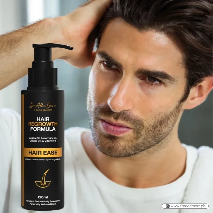 Ease – Natural Hair Regrowth & Nourishment Oil | Strengthens Roots & Reduces Hair Fall (120ml)