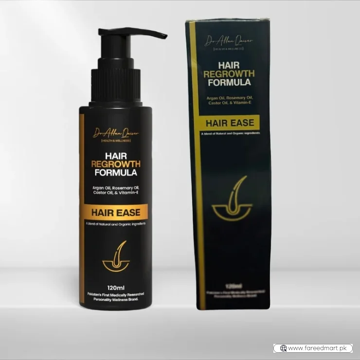 Ease – Natural Hair Regrowth & Nourishment Oil | Strengthens Roots & Reduces Hair Fall (120ml)