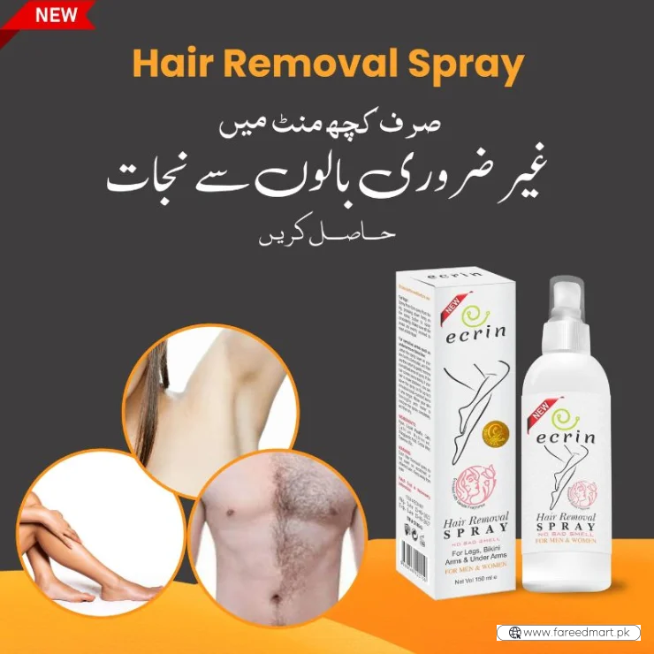Ecrin Hair Removal Spray for Men & Women | Fast, Gentle Hair Remover 100ml