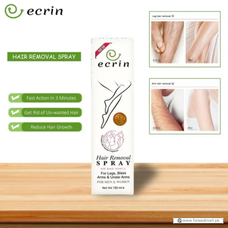 Ecrin Hair Removal Spray for Men & Women | Fast, Gentle Hair Remover 100ml
