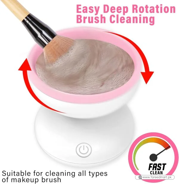 Electric Makeup Brush Cleaner Machine | Automatic USB Rechargeable Brush Washer | Gentle Silicone Cleaning