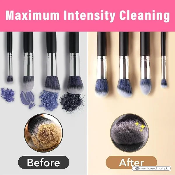 Electric Makeup Brush Cleaner Machine | Automatic USB Rechargeable Brush Washer | Gentle Silicone Cleaning