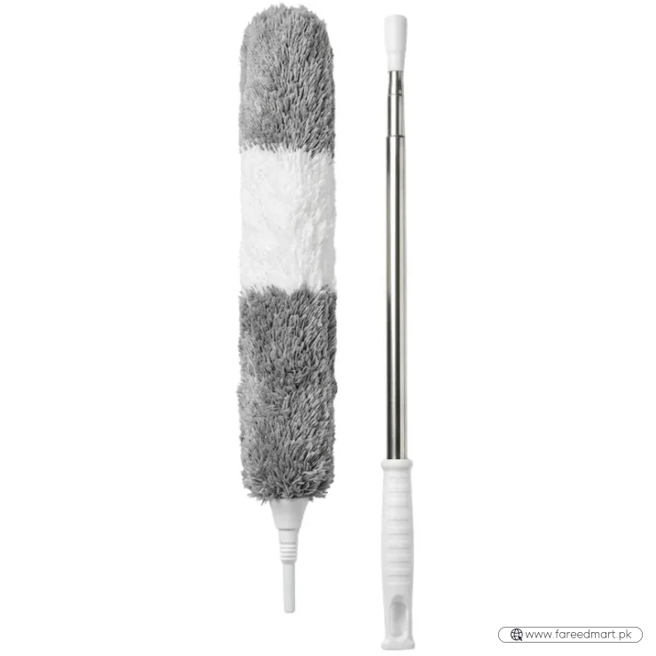 Extendable Microfiber Duster with Telescopic Handle | Long Reach, Bendable Head & Washable Cleaner