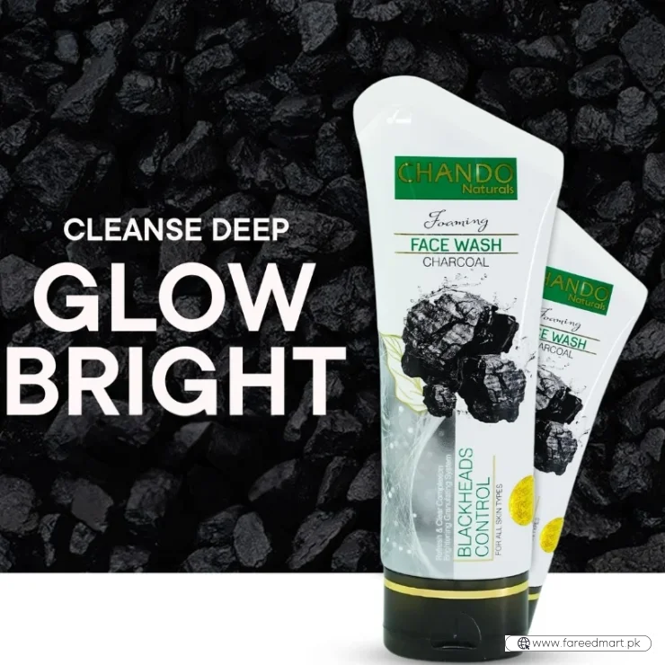 Face Wash | Chando Naturals Charcoal Blackheads Control Face Wash 100ml Daily Cleanser for Oily and Combination Skin