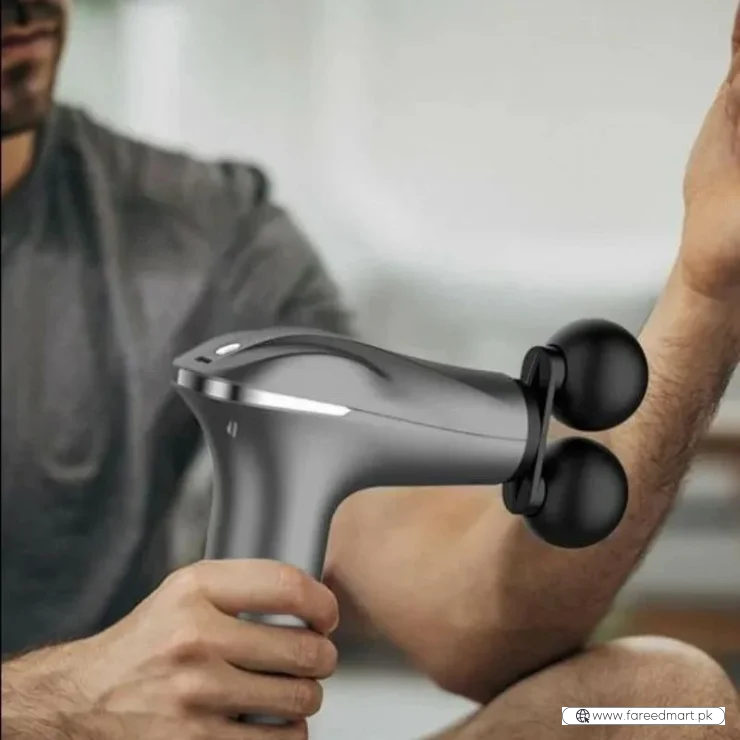 Fascial Tissue Massage Gun | Model BLD-329 | Rechargeable Massage Gun | LCD Display | 4 Massage Heads for Muscle Recovery & Pain Relief