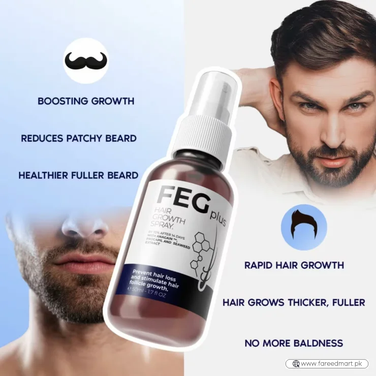 FEG Plus Hair Growth Spray 50ml | Anti-Hair Loss & Regrowth Solution
