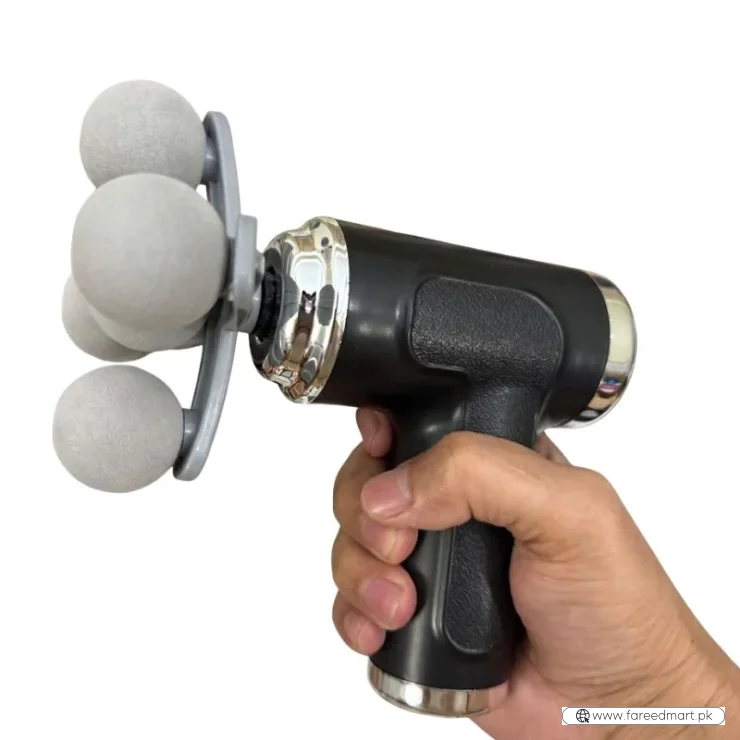 Five Head Massage Gun  | Rechargeable Deep Tissue Muscle Massager | 9 Massage Heads | 6 Speed Levels | Model  BLD-780 | Random color
