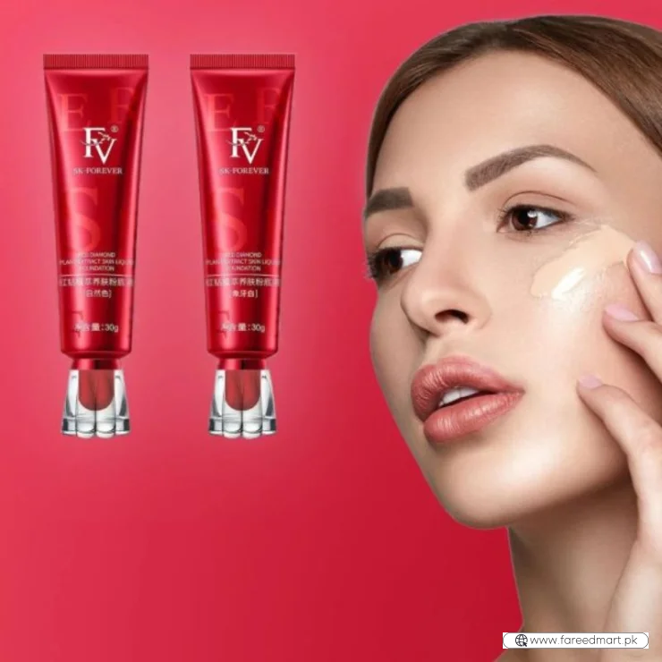 FV Liquid Foundation | Full Coverage, Matte Finish, Long-Lasting Makeup | 30g