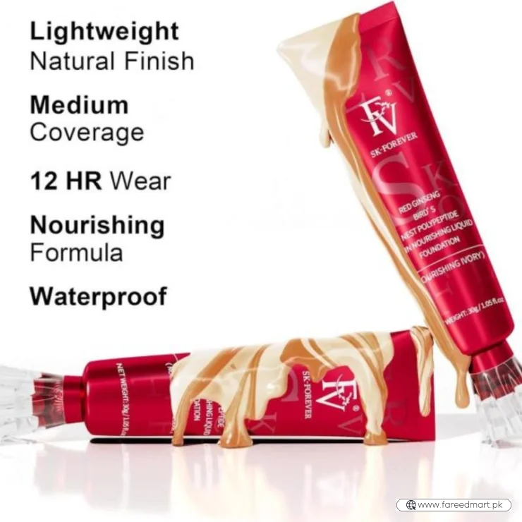 FV Liquid Foundation | Full Coverage, Matte Finish, Long-Lasting Makeup | 30g