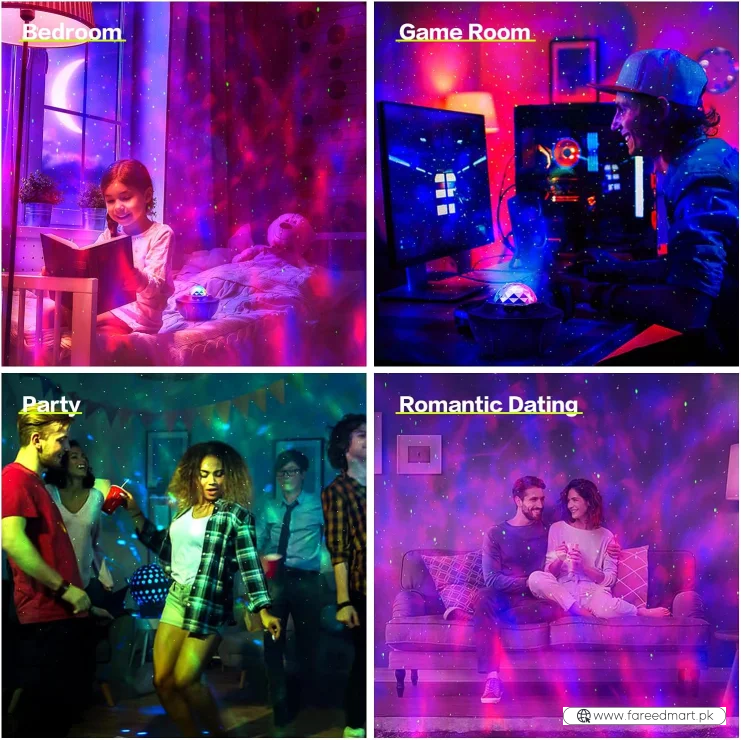 Galaxy Star Projector Lamp | LED Nebula Universe Effect & Built-in Speaker